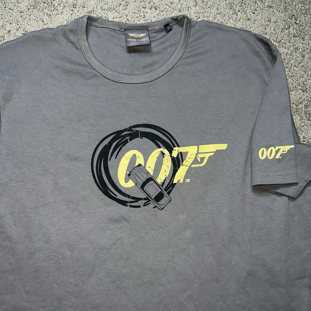 ASTON MARTIN official genuine 007 no time to die car logo Mens Large T-shirt